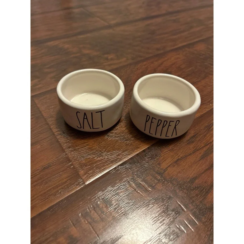 Rae Dunn Artisan Collection By Magenta SALT PEPPER White Ceramic Cellars No Lids